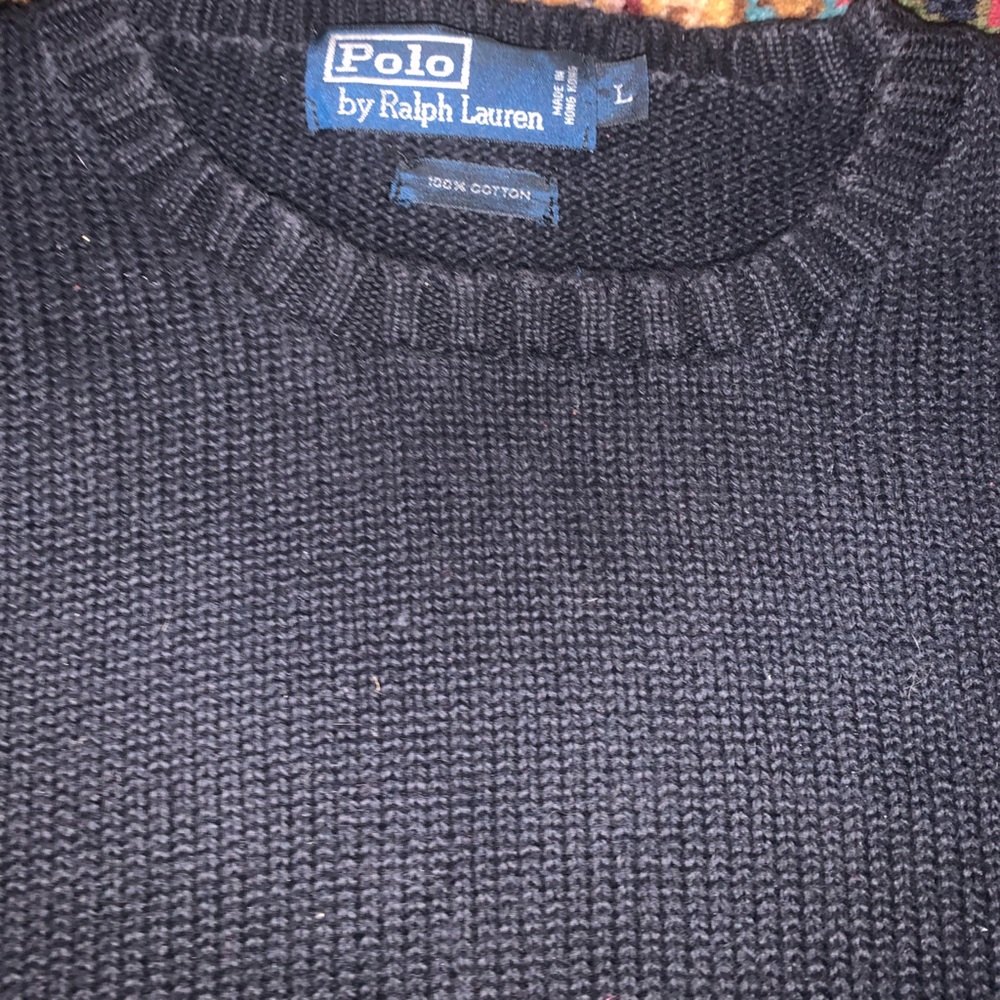 Men’s long sleeve Ralph Lauren polo sweater size large like now
